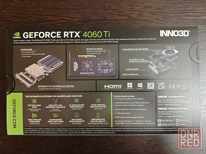 Видеокарта Inno3D NVIDIA GeForce RTX 4060 Ti TWIN X2 Новая Донецк - изображение 4