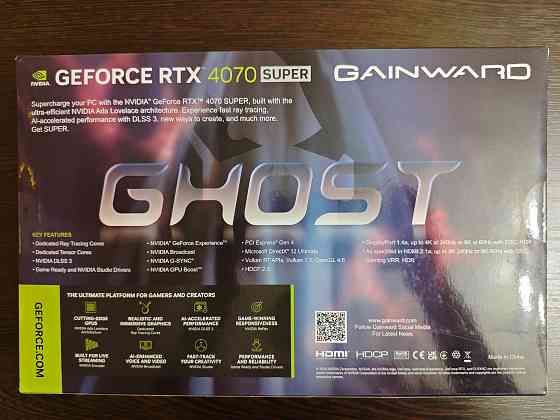 Видеокарта Gainward NVIDIA GeForce RTX 4070 Super Ghost OC 12GB Новая Донецк