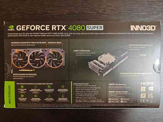 Видеокарта Inno3D NVIDIA GeForce RTX 4080 Super X3 16GB Новая Донецк