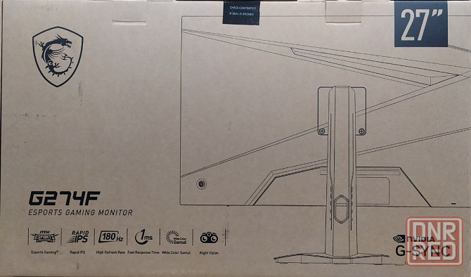 Монитор 27" MSI G274F Full HD IPS @180Hz, 1ms, 2xHDMI/DisplayPort, NVIDIA G-SYNC, HDR Донецк - изображение 2