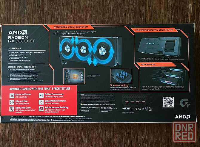 Видеокарта Gigabyte Radeon RX 7600XT GAMING OC 16GB (128bit) (2470/18000) Донецк - изображение 3