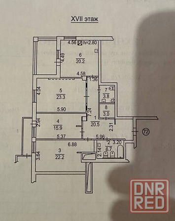 Продается 3 - х комнатная квартира, пр-т Панфилова (жк Евроград) Донецк - изображение 5