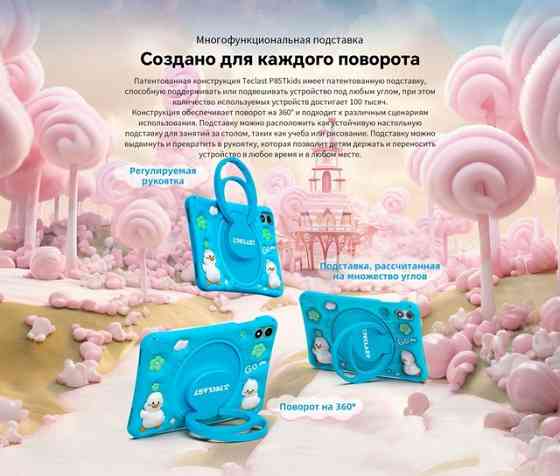 Новый!!! Планшет 8" Teclast Kids P85T, 4ГБ/64ГБ, 1280x800 IPS, голубой Донецк
