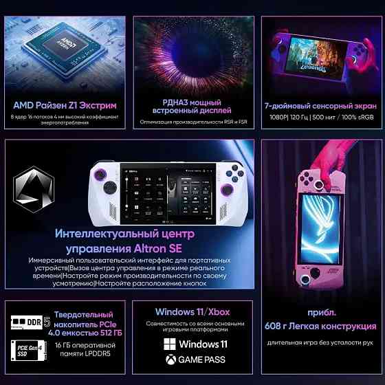 Портативная игровая приставка Asus ROG Ally Z1 Extreme 16/512GB Донецк