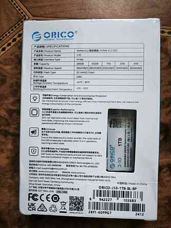 1 Tб SSD M.2 NVMe Orico J10, 3500 Mb/s, PCIe 3.0x4 Донецк