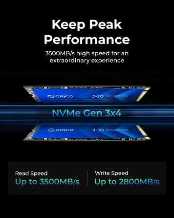 1 Tб SSD M.2 NVMe Orico J10, 3500 Mb/s, PCIe 3.0x4 Донецк