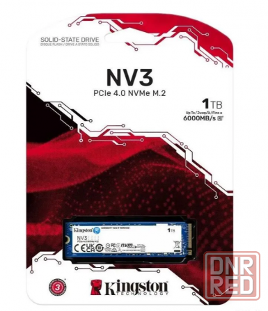 SSD Kingston NV3 1TB 6000mb/s Новый Гарантия Донецк - изображение 1