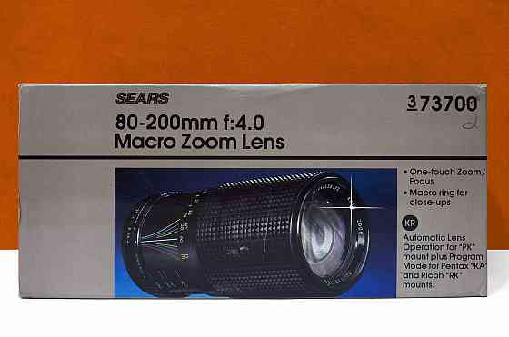 Фотообъектив SEARS 80-200mm f 4 0 Macro Zoom Lens Multicoated Донецк