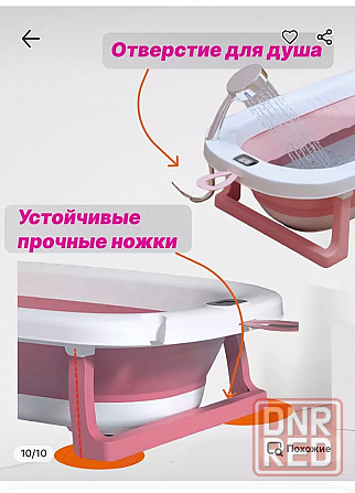 Ванночка для купания новорожденных складная с термометром Донецк - изображение 5