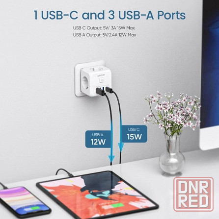 Сетевой фильтр тройник , USB ,Type-C порта Донецк - изображение 6