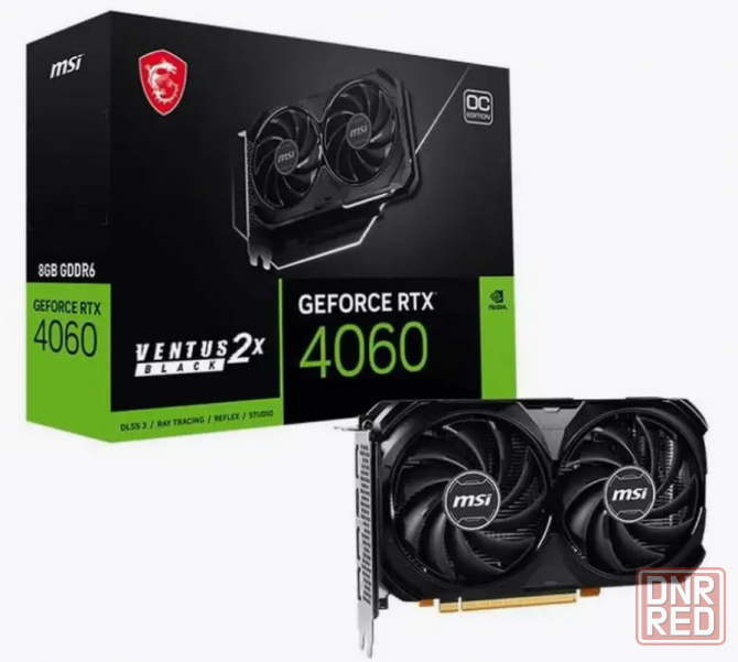 Видеокарта NVIDIA GeForce RTX 4060 (8Gb GDDR6) MSI Ventus 2x Black OC Донецк - изображение 1