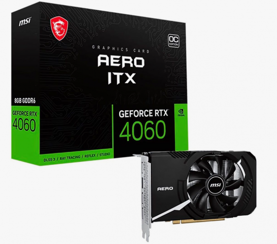Видеокарта NVIDIA GeForce RTX 4060 (8Gb GDDR6) MSI Aero ITX OC Донецк