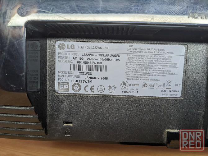 Монитор LG flatron L222WS-SN Донецк - изображение 3