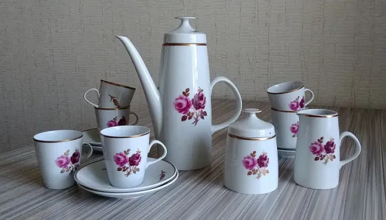 Кофейный сервиз. Германия. Очень тонкий фарфор. 70е гг. Донецк
