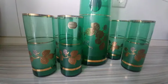 Набор кувшин+ стаканы, Bohemia, на 6 персон, 70е гг. Донецк