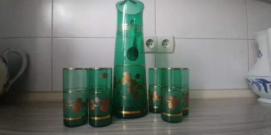Набор кувшин+ стаканы, Bohemia, на 6 персон, 70е гг. Донецк