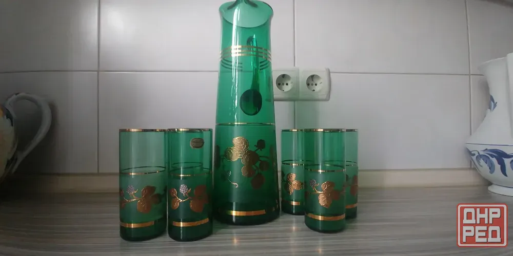 Набор кувшин+ стаканы, Bohemia, на 6 персон, 70е гг. Донецк - изображение 1