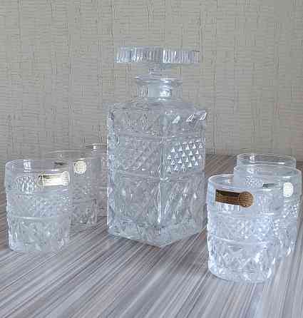 Набор Crystal BOHEMIA. Хрусталь. Штоф для виски + 6 больших стаканов Донецк