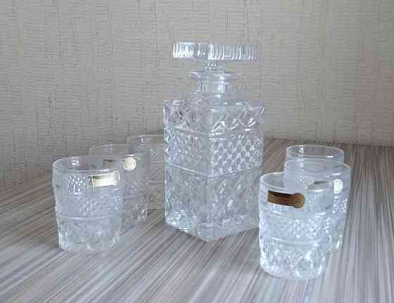 Набор Crystal BOHEMIA. Хрусталь. Штоф для виски + 6 больших стаканов Донецк