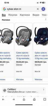 Автокресло Cybex Aton M-I Size 0-13 кг Херсон