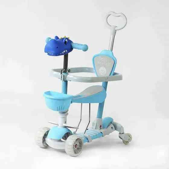Самокат 5в1 Best Scooter з додатковими колесами,единоріжка та крокодил Херсон