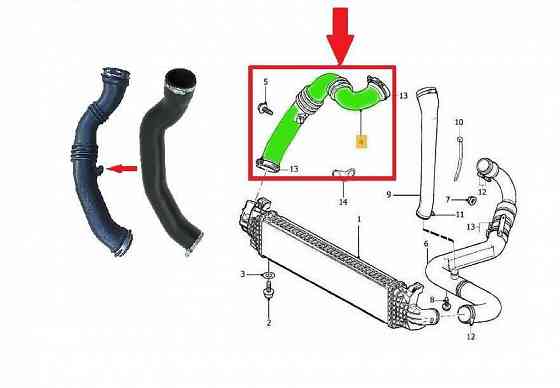 Патрубок интеркулера правый Ford Focus, C-Max, Volvo S40/V50 2.0TDCi Херсон