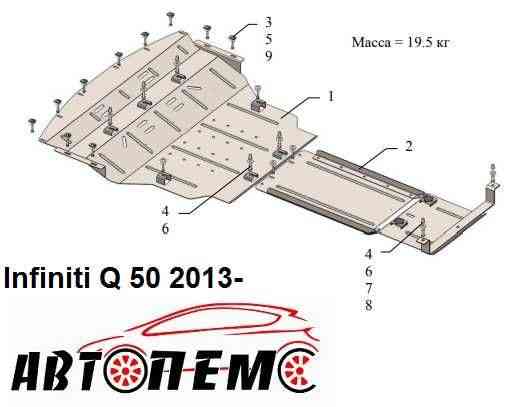 Захист двигуна Infiniti Q70 QX30 QX50 QX56 QX60 QX70 QX80 Херсон