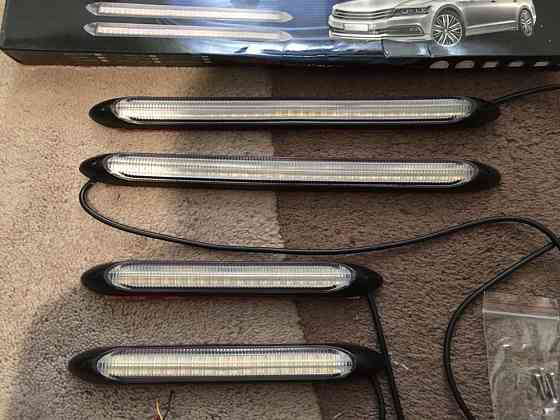 LED Дневные ходовые огни с поворотом 12v DRL ДХО Гибкие Запорожье