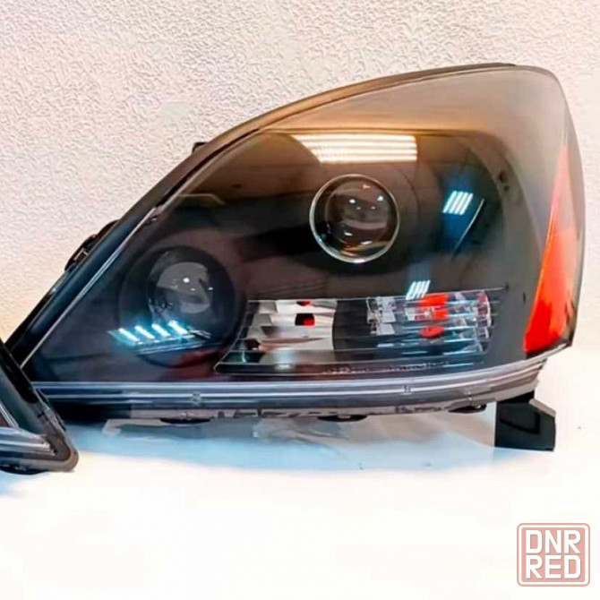 АКЦИЯ! Lexus GX470 (2002-2008) Передние фары (черные - LED) Запорожье - изображение 2