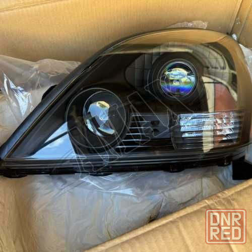 АКЦИЯ! Lexus GX470 (2002-2008) Передние фары (черные - LED) Запорожье - изображение 4