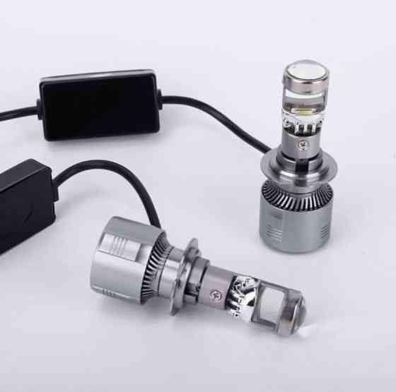 Светодиодные LED линзы лампа Mini Lens H7 СТГ Мини линза Запорожье