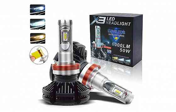 АКЦИЯ! Светодиодные лампы X3 H4 H7 H11 H3 Led Headlight 6000 Lm 50w Запорожье