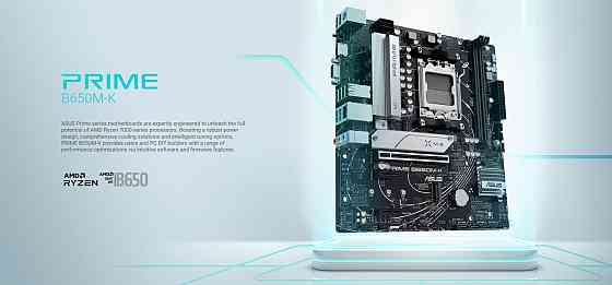 Новая материнская плата ASUS PRIME B650M K АМ5 ДДР5. Лучшая цена 11.800 Донецк