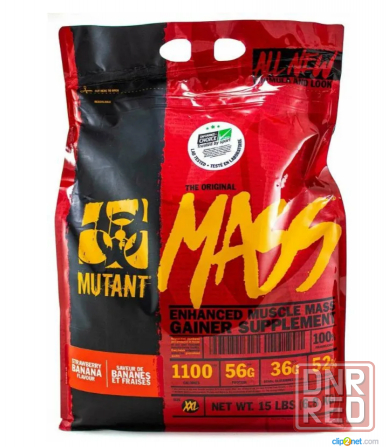 Гейнер Mutant Mass 6800 гр Клубника-банан Донецк - изображение 4