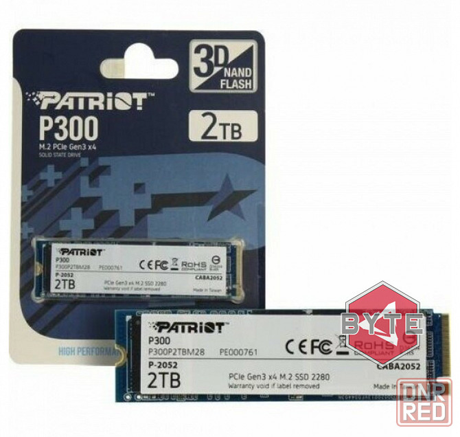 Твердотельный накопитель ssd m.2 nvme patriot memory p300 (p300p2tbm28) 2тб | Гарантия Макеевка - изображение 1