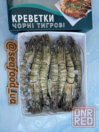 черная тигровая креветка 8-12шт/кг, королевская креветка Херсон - изображение 1