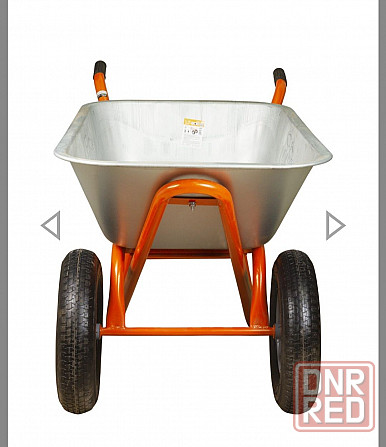 Тележка строительная двухколесная 100л/320кг, 15"(4.8/4.0-8.0") пневмо, FLOR Запорожье - изображение 2