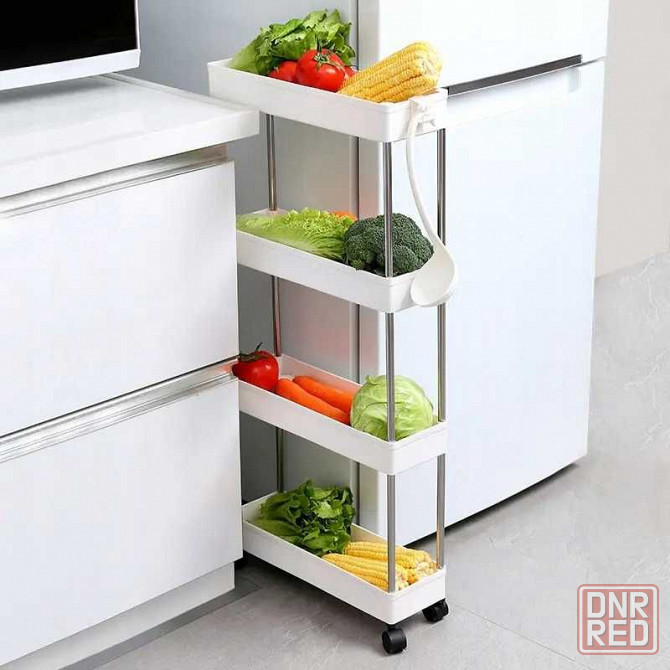 Переносная полка тележка на колесах,полка для кухни и ванной,универс Херсон - изображение 3