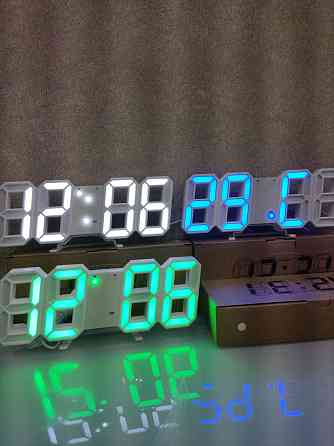 Настенные настольные led часы 1089 часи 3d  настінний годинник Херсон