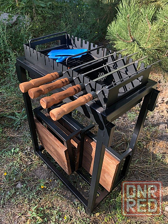 Мангал со съемными полочками Мангал с боковым столом Херсон - изображение 4