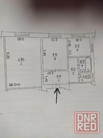 Продаю 2-х комнатную квартиру в Петровском районе, ул. Радионова Донецк - изображение 1