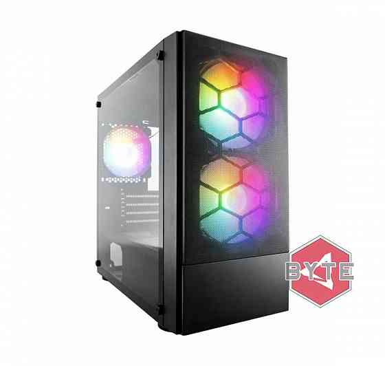 Корпус 1stplayer firebase x4-m black / matx, tg / 1x120mm & 2x140mm ledfans inc. / x4-m-bk-2f1p-1f1 Макеевка