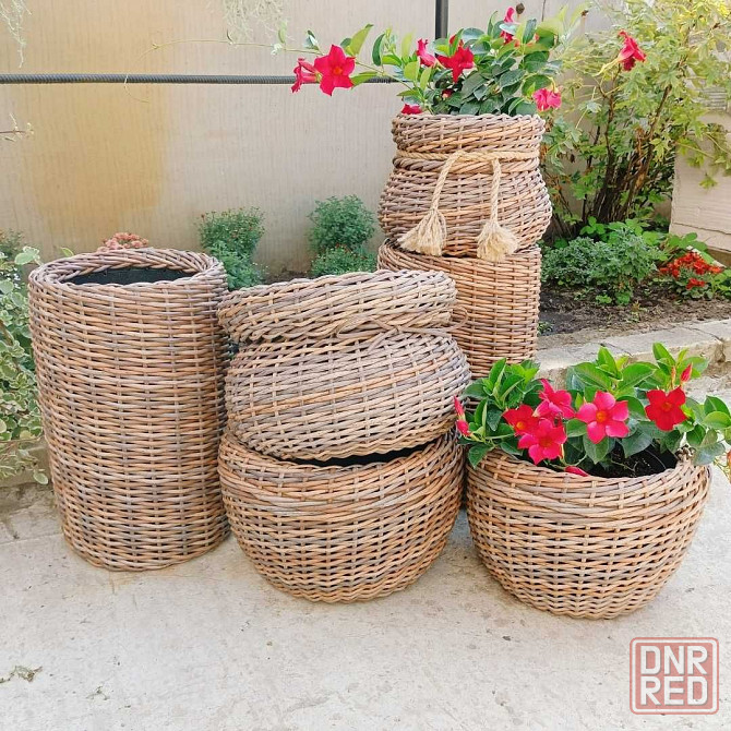 Кашпо из ротанга, вазоны, дровницы, кувшины из искусственного ротанга Херсон - изображение 3