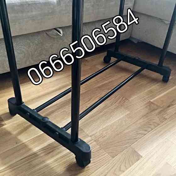 Двойная телескопическая стойка-вешалка для одежды Double Pole Clothes Херсон