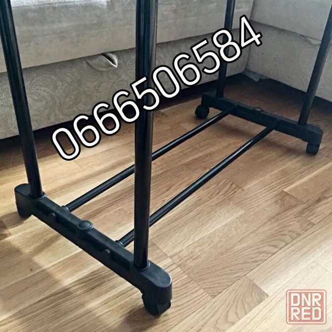 Двойная телескопическая стойка-вешалка для одежды Double Pole Clothes Херсон - изображение 6