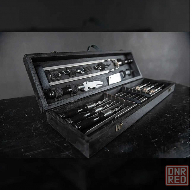 Набор 6 шампуров для шашлыка Grills G 10, ножи, вилки Львов, самовывоз Херсон - изображение 8