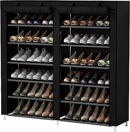 Тканевая двойная полка-стеллаж для обуви Shoe Cabinet 6х2 пол. Херсон