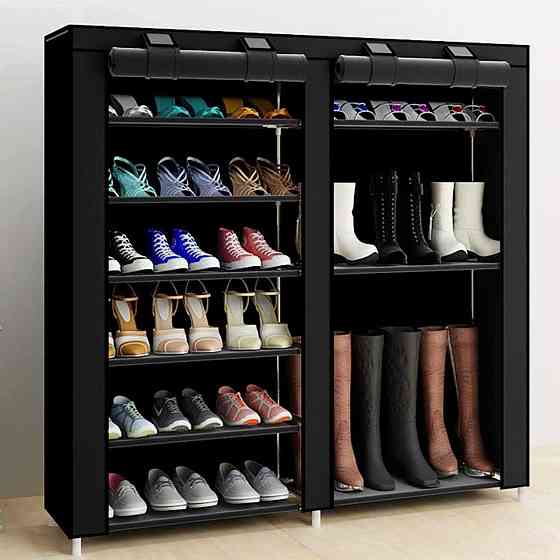 Тканевая двойная полка-стеллаж для обуви Shoe Cabinet 6х2 пол. Херсон