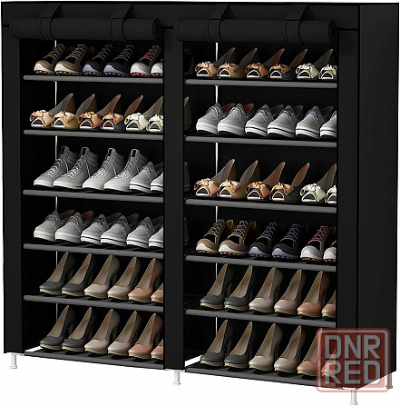Тканевая двойная полка-стеллаж для обуви Shoe Cabinet 6х2 пол. Херсон - изображение 3