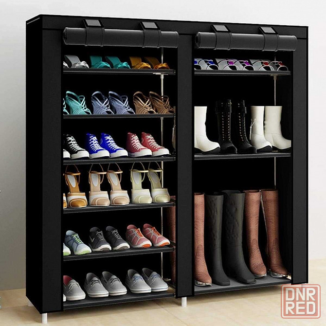 Тканевая двойная полка-стеллаж для обуви Shoe Cabinet 6х2 пол. Херсон - изображение 1